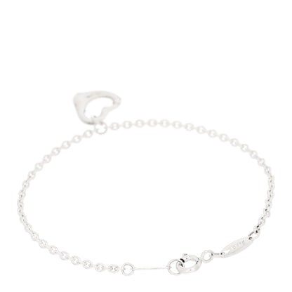 Tiffany Sterling Silver Elsa Peretti Open Heart Charm Bracelet 2 of 5