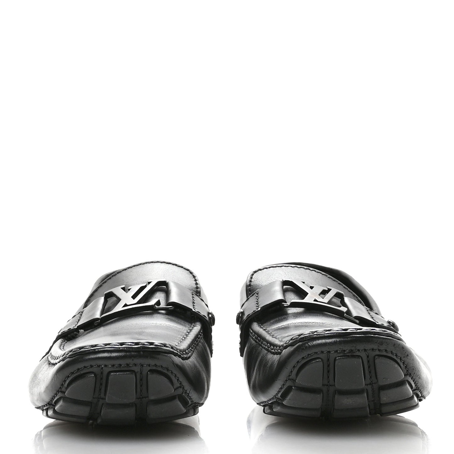 Calfskin Mens Monte Carlo Car Shoe Moccasin Loafers 10.5 Black