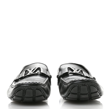 Louis Vuitton Calfskin Mens Monte Carlo Car Shoe Moccasin Loafers 10.5 Black 3 of 11