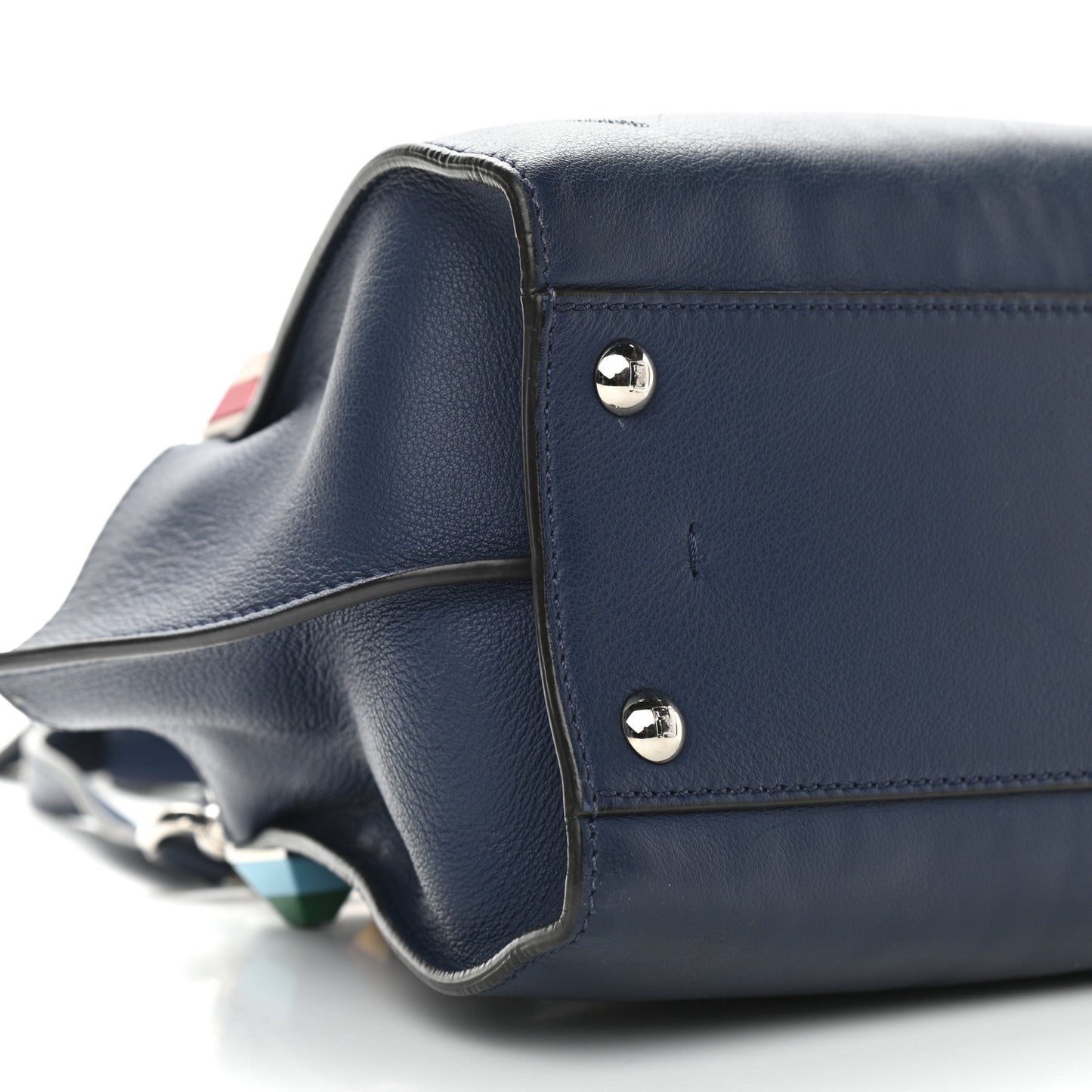 Vitello Dolce Studded Mini 3Jours Tote Blueberry Multicolor