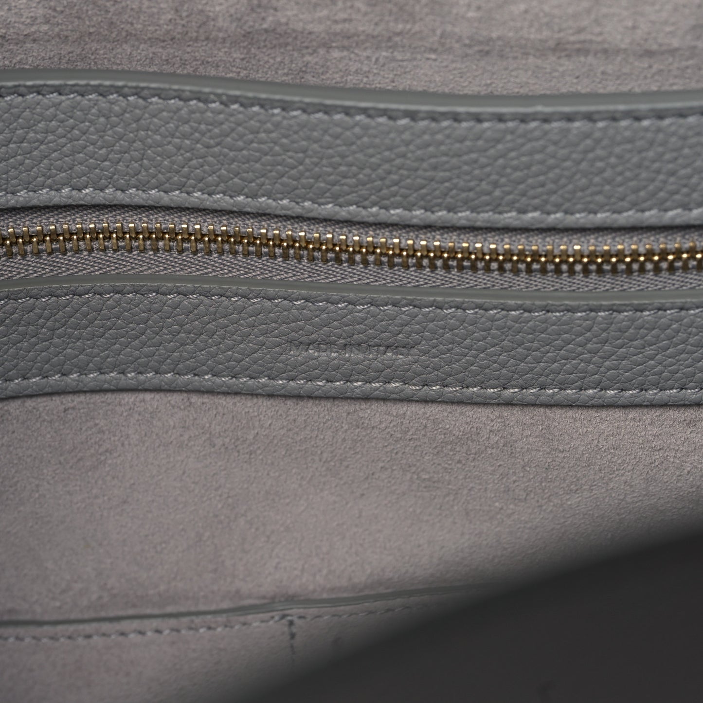 Soft Grained Calfskin Small Belt Cabas Phantom Medium Grey