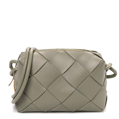 Bottega Veneta Lambskin Maxi Intreccio Small Cassette Camera Bag Travertine 1 of 9