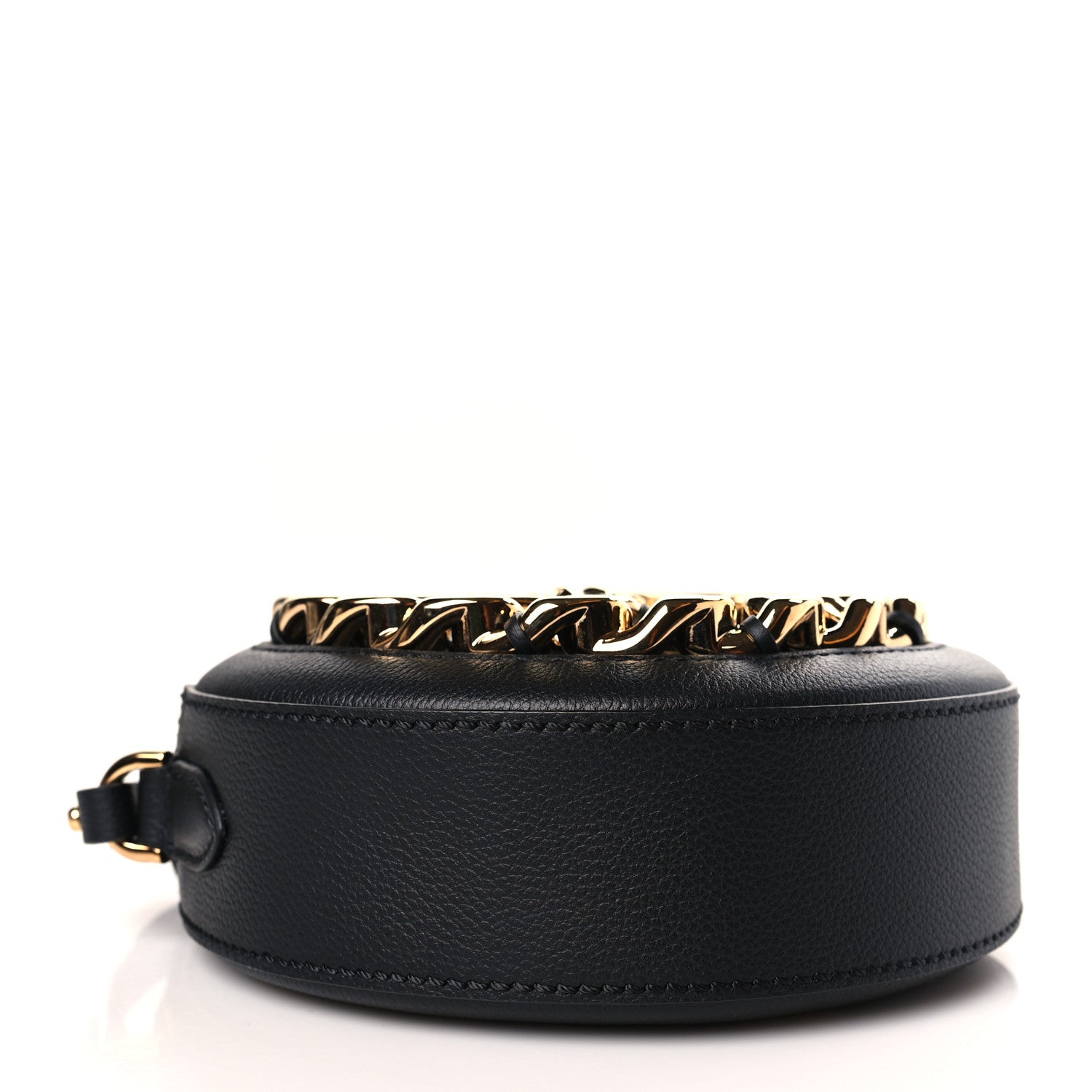 Versace Calfskin Mini La Medusa Chain Round Crossbody Bag Black 4 of 8