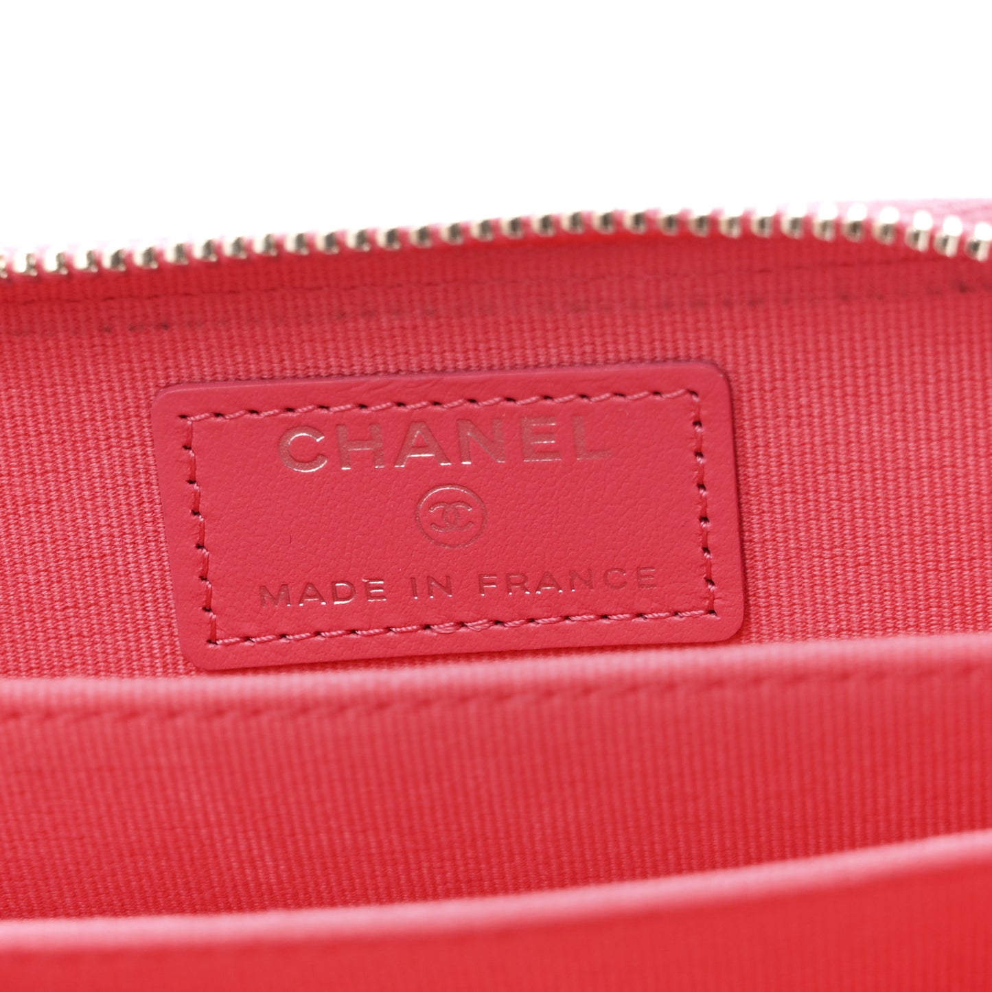 Caviar Quilted Zip Coin Purse Pink