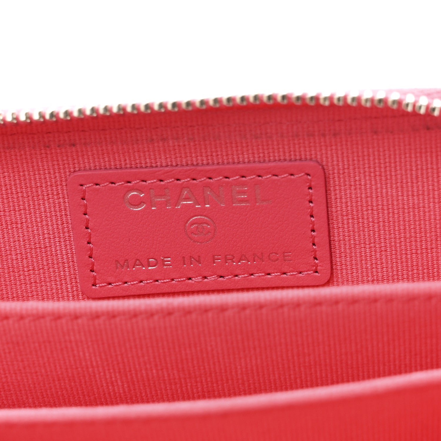 Chanel Caviar Quilted Zip Coin Purse Pink 8 of 9
