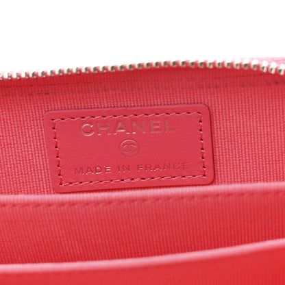 Chanel Caviar Quilted Zip Coin Purse Pink 8 of 9