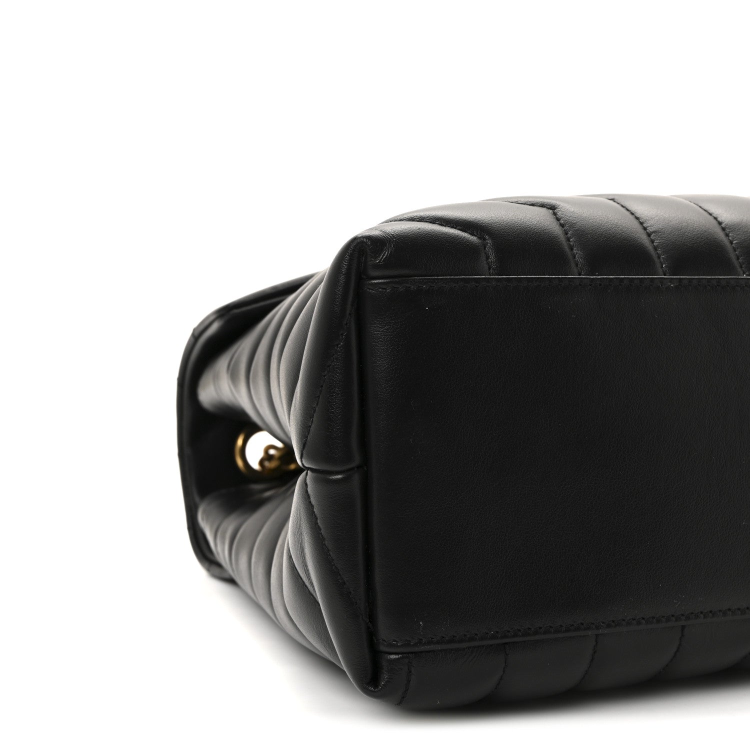 Saint Laurent Calfskin Y Quilted Monogram Medium Loulou Chain Satchel Black 8 of 9