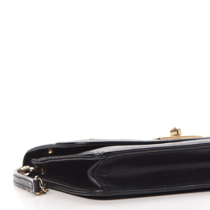 MCM Calfskin Studded Shoulder Bag Black 6 of 10