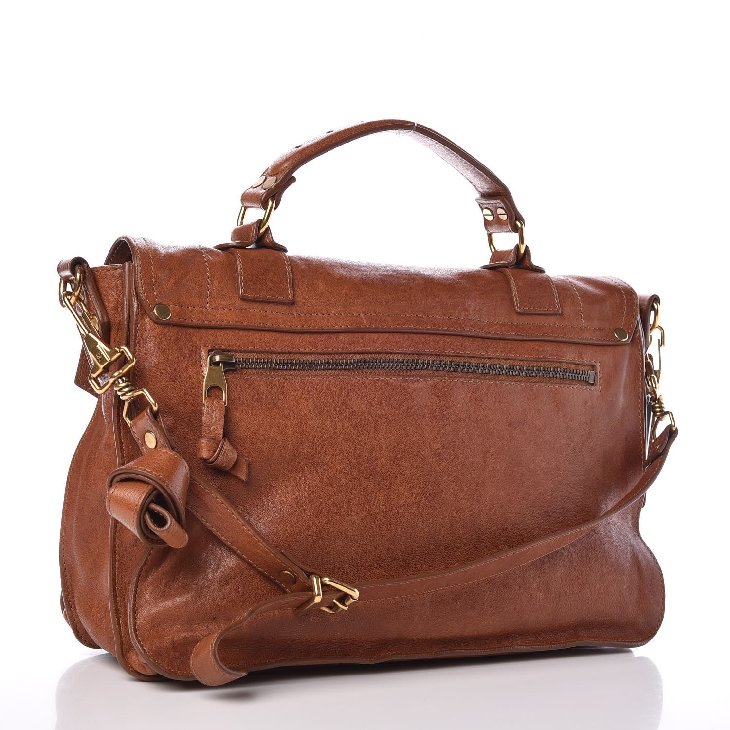 Proenza Schouler Lambskin Medium PS1 Satchel Saddle 4 of 17
