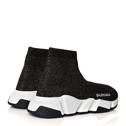 Balenciaga Knit Metal Womens Speed Sneakers 36 Black Gold 4 of 8