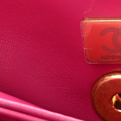 Chanel Cashmere Tweed Quilted Mini Bijoux Flap Fuchsia 7 of 11