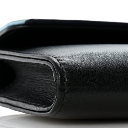 Chanel Lambskin Airlines Wallet On Chain WOC Blue Black Red 9 of 12