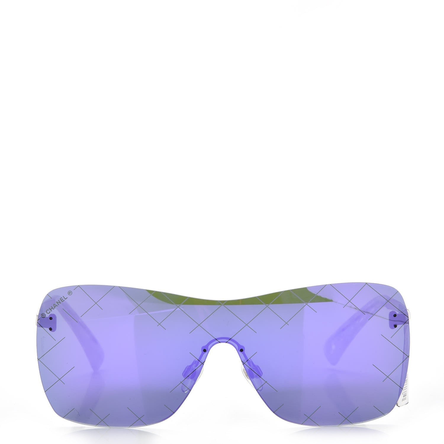 Chanel Shield Runway Sunglasses 4215 Silver Purple 4 of 8