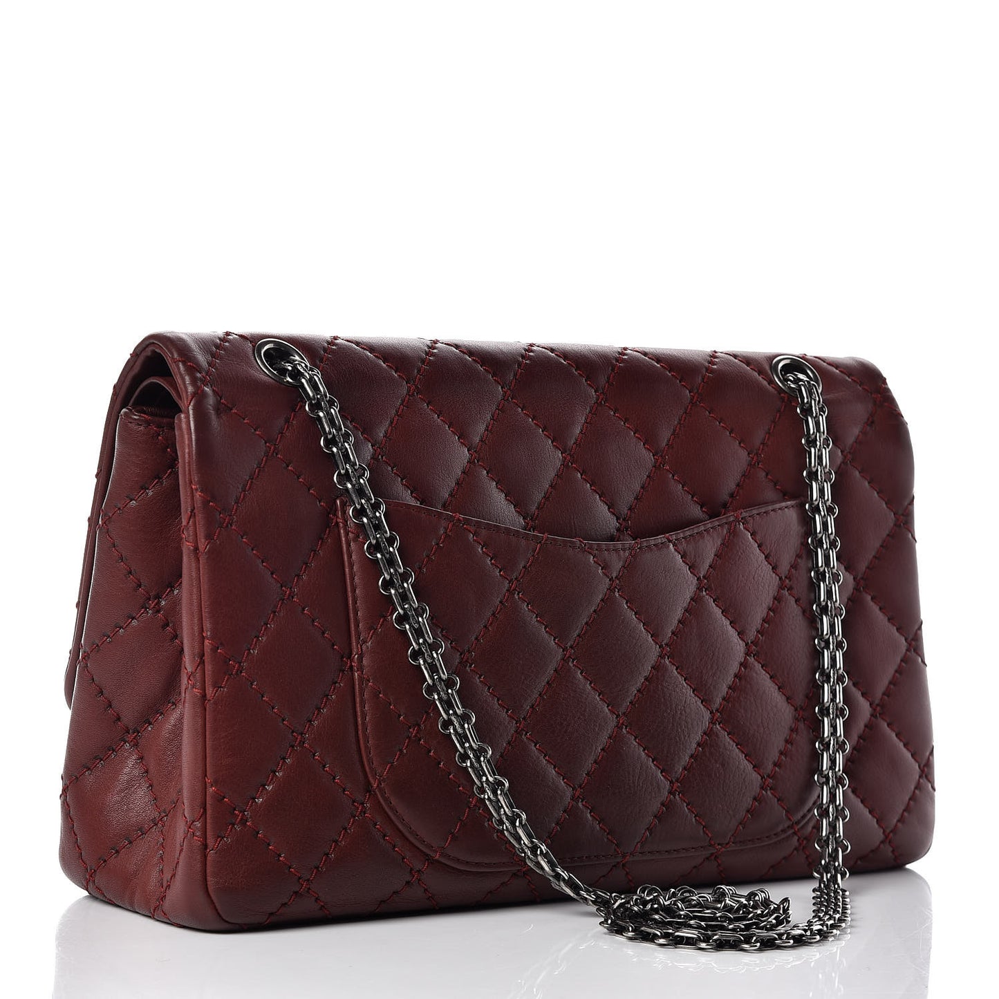 Calfskin Stitched 2.55 Reissue 227 Flap Burgundy