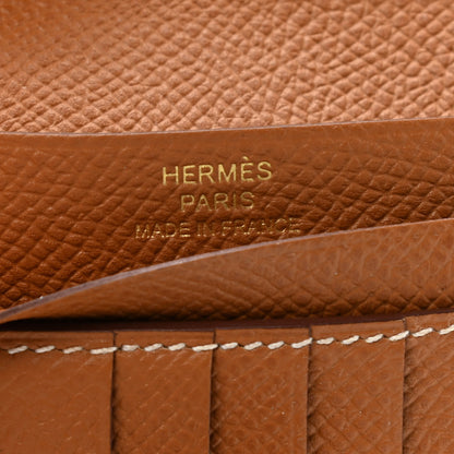 Hermes Epsom Bearn Compact Wallet Gold 6 of 7