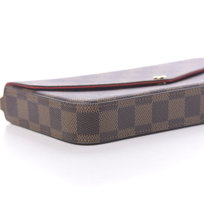 Louis Vuitton Damier Ebene Pochette Felicie Chain Wallet 8 of 10
