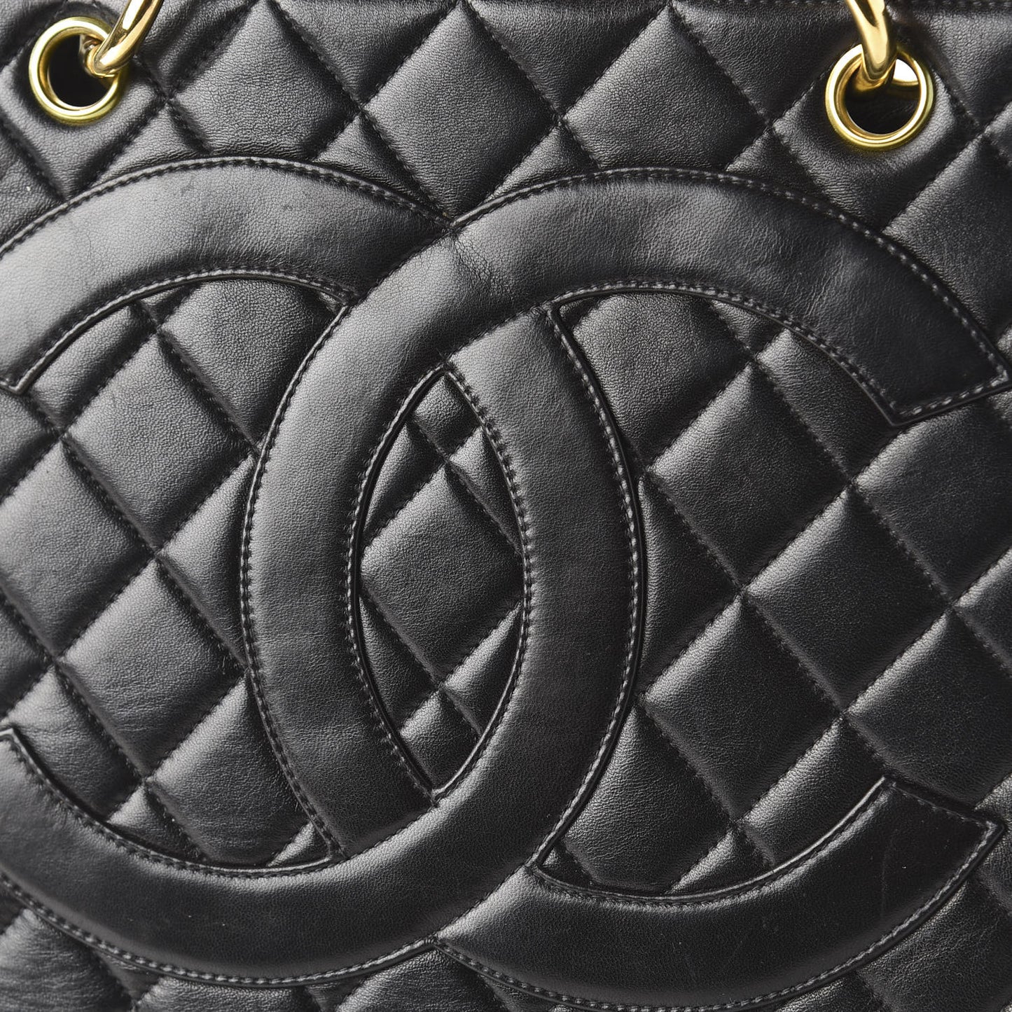 Lambskin Quilted Tote Black