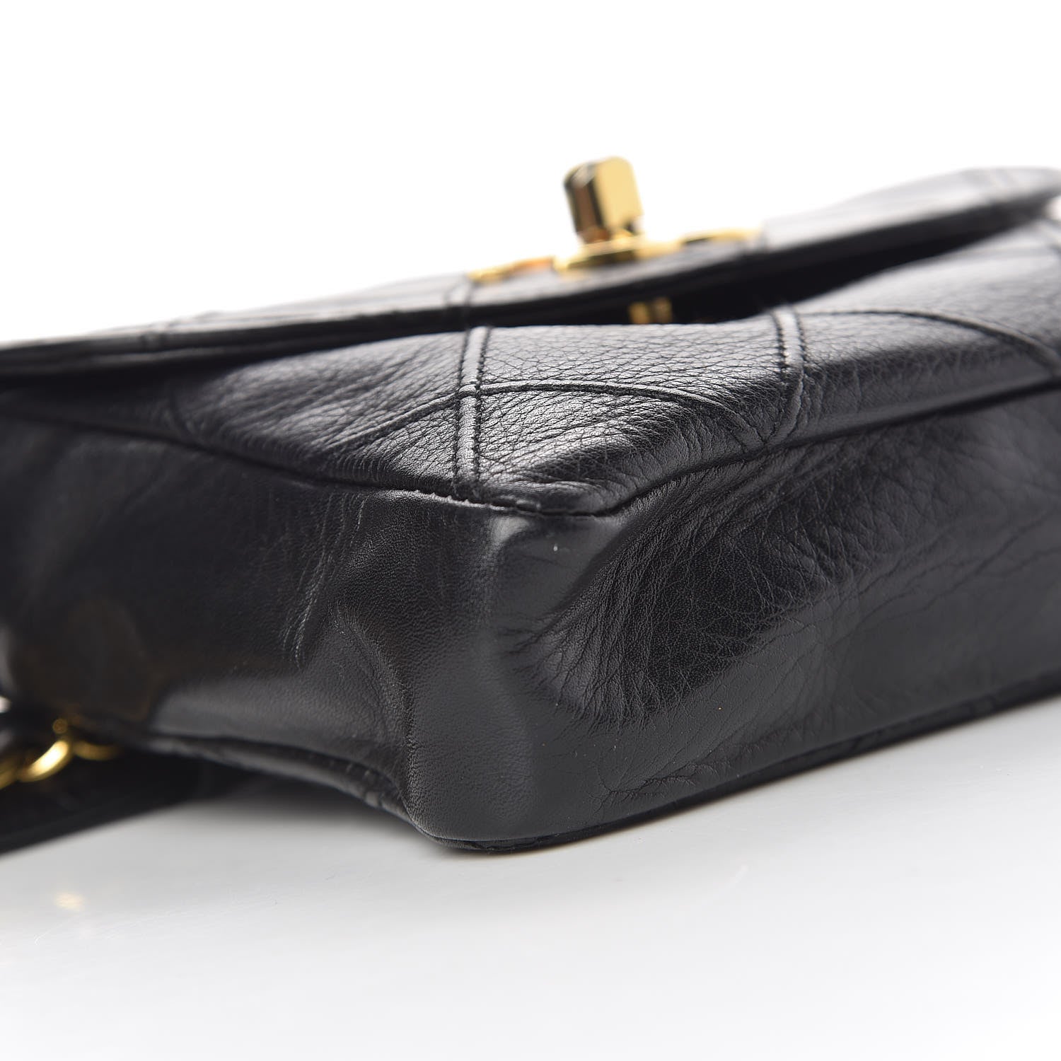 Chanel Calfskin Quilted Flap Waist Belt Bag Black 9 of 12