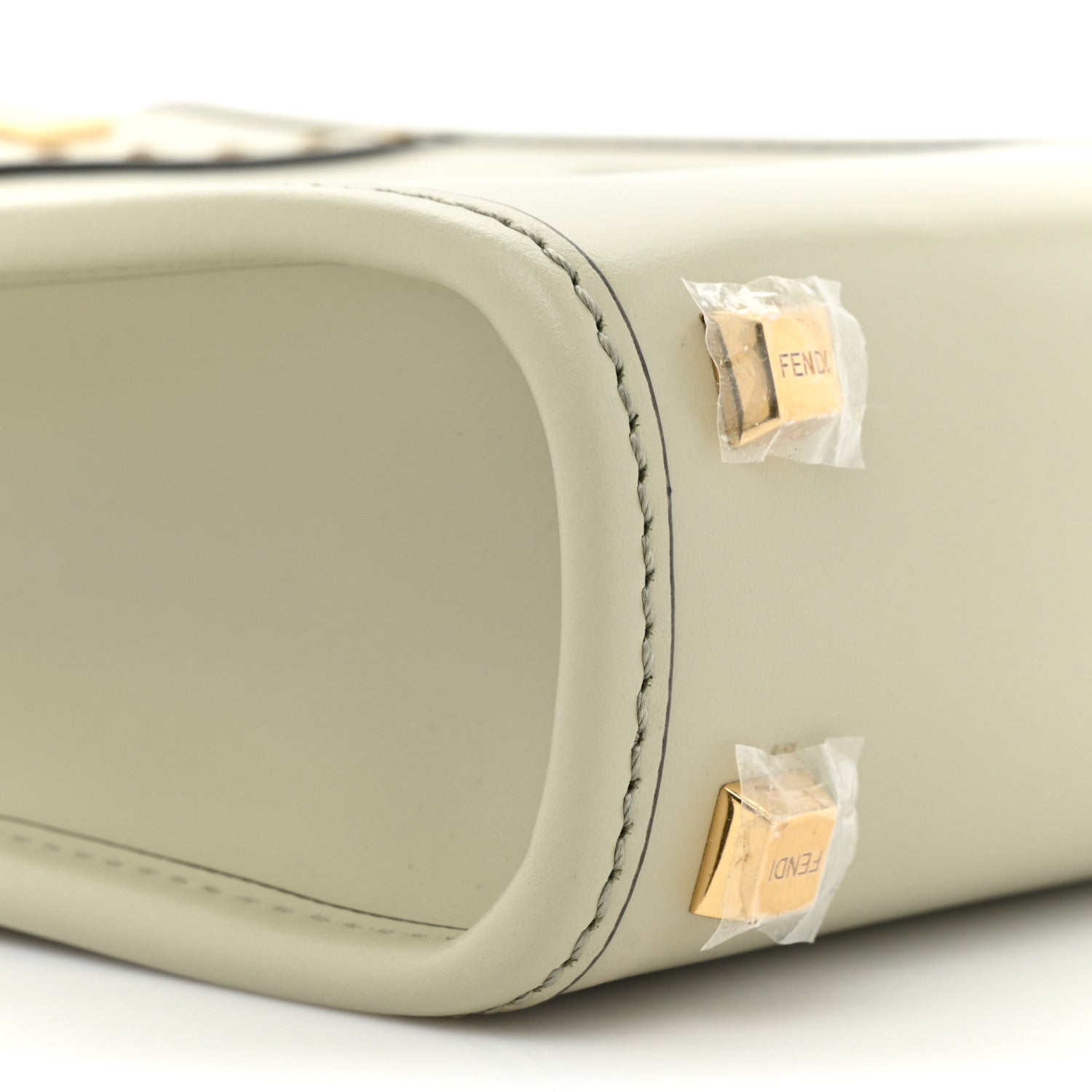 Fendi Vitello King Plexiglass Logo Embossed Mini Fendi Sunshine Shopper Tote Green Tea 8 of 8