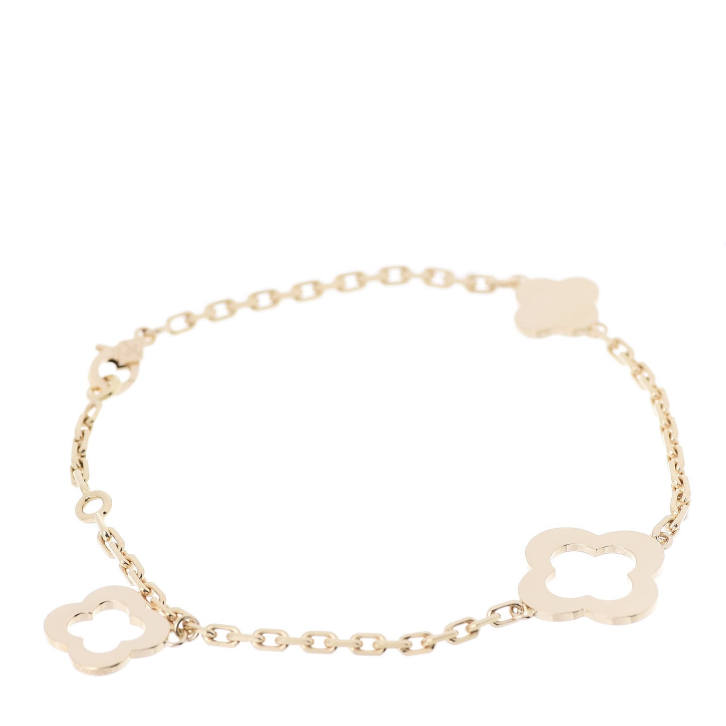 18K Yellow Gold 3 Motifs Byzantine Alhambra Bracelet