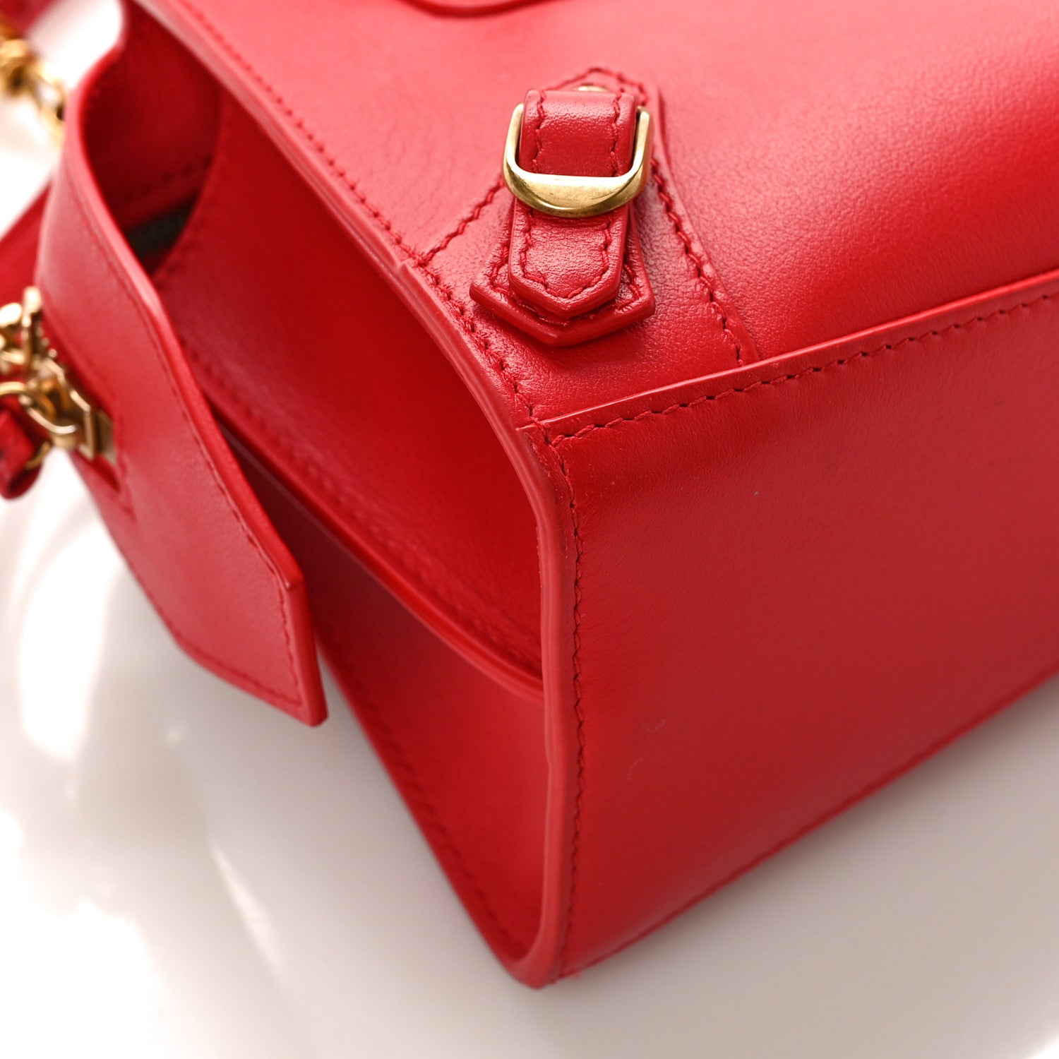 Balenciaga Smooth Calfskin Neo Classic Gold Hardware Mini City Red 7 of 8