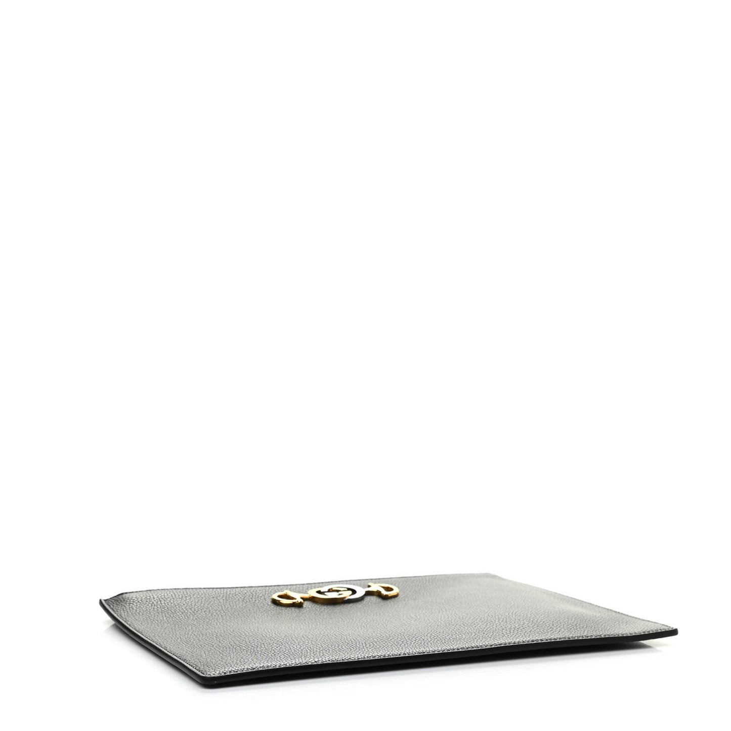 Grainy Calfskin Zumi Pouch Black