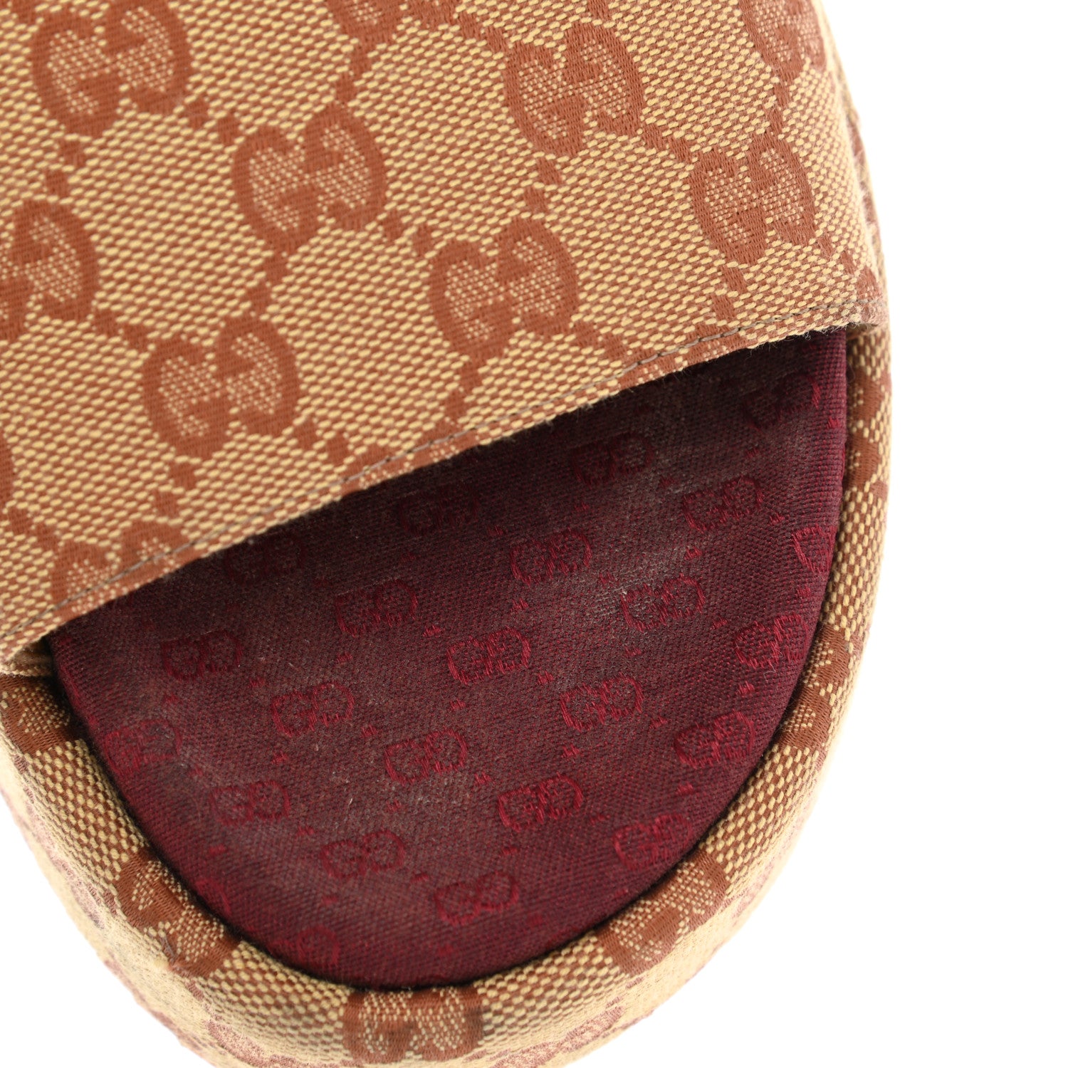 Gucci Canvas GG Monogram Angelina Platform Slide Sandals 41 Beige Ruggine 10 of 12