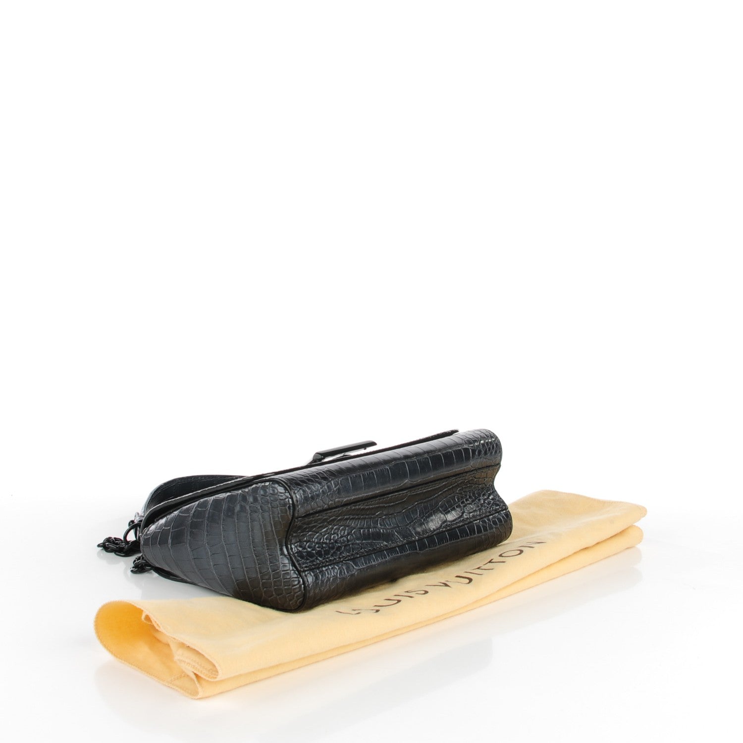 Louis Vuitton Crocodile Twist Shoulder Bag MM Black 4 of 7