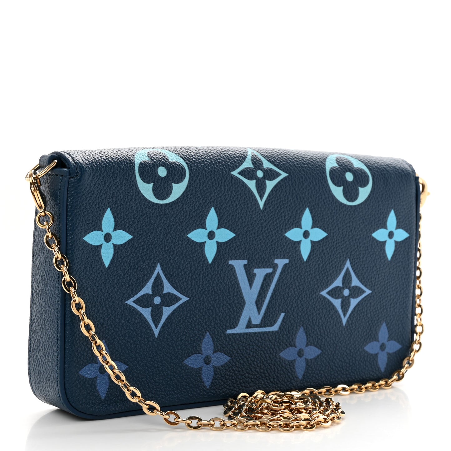 Empreinte Monogram Giant Felicie Pochette Chain Wallet Gradient Blue