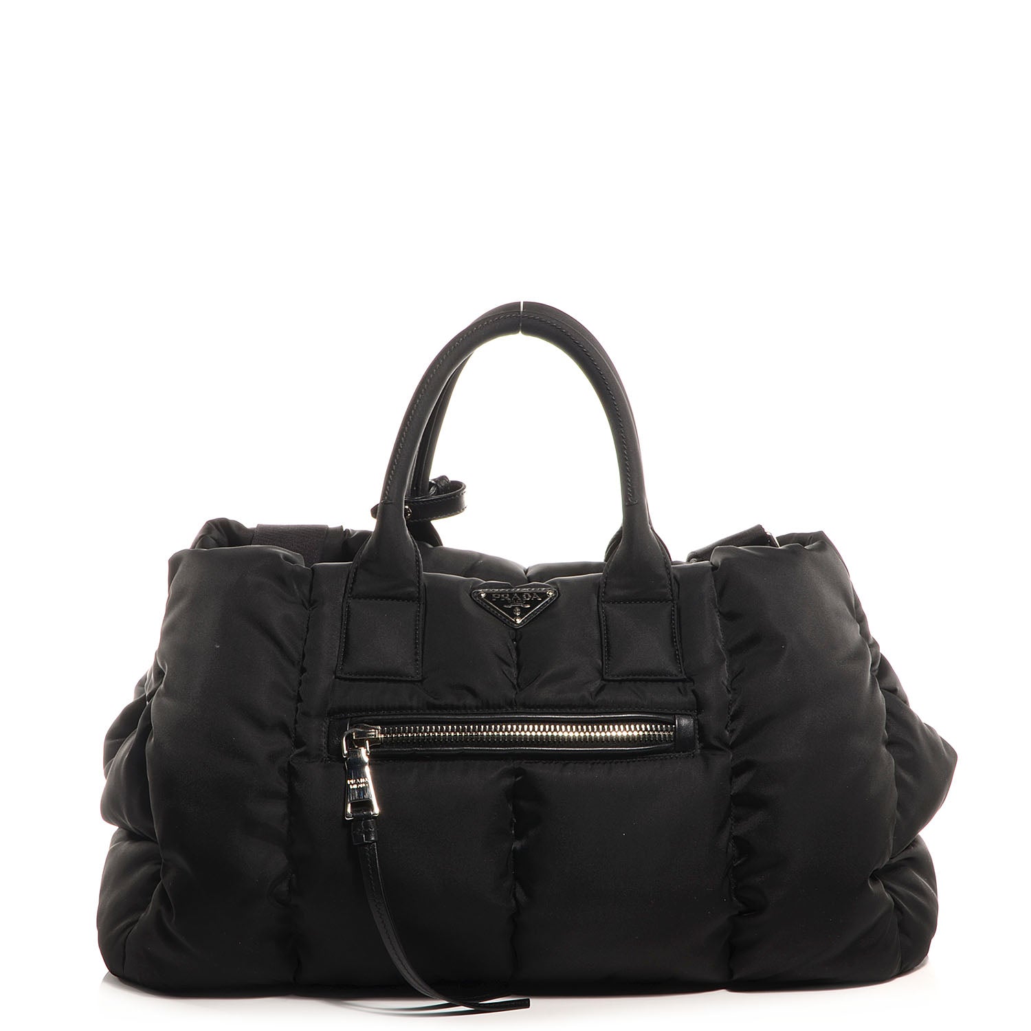 Prada Tessuto Nylon Bomber Tote Nero Black 1 of 12