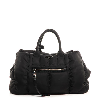 Prada Tessuto Nylon Bomber Tote Nero Black 1 of 12
