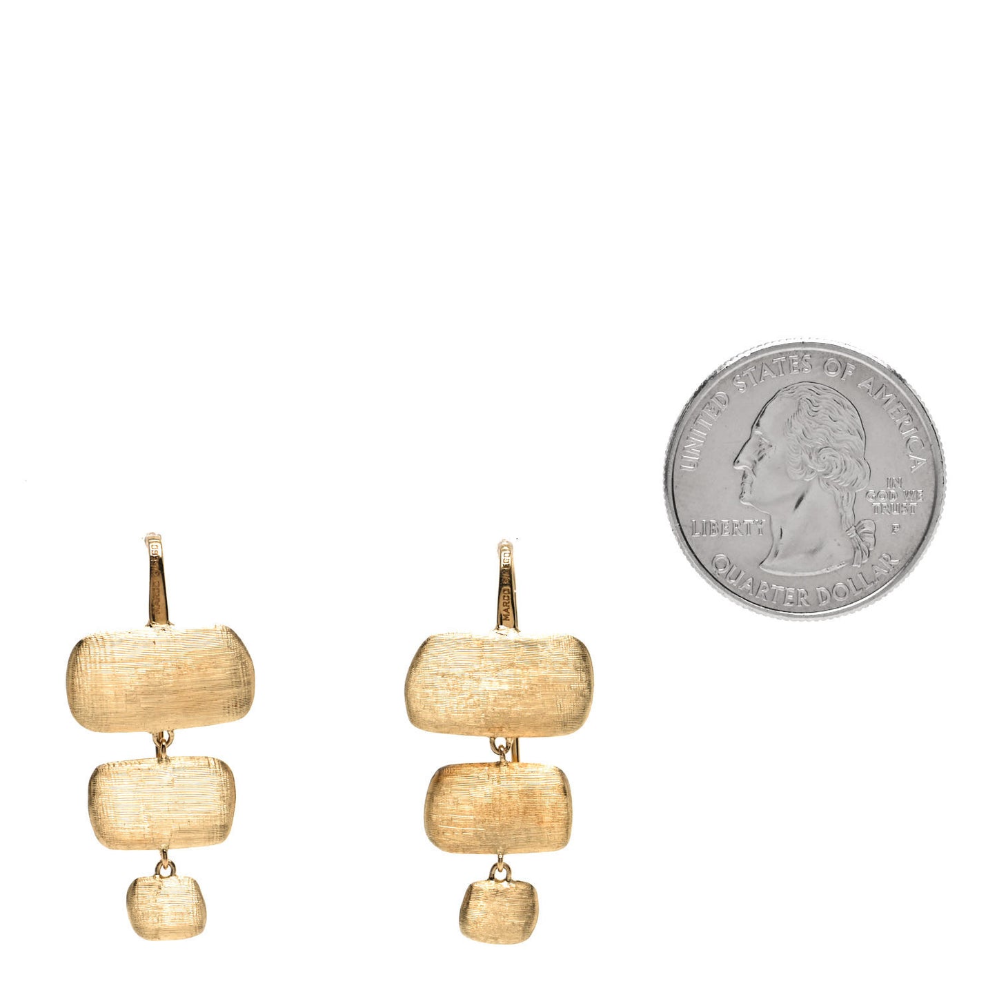 18K Yellow Gold Murano Drop Earrings