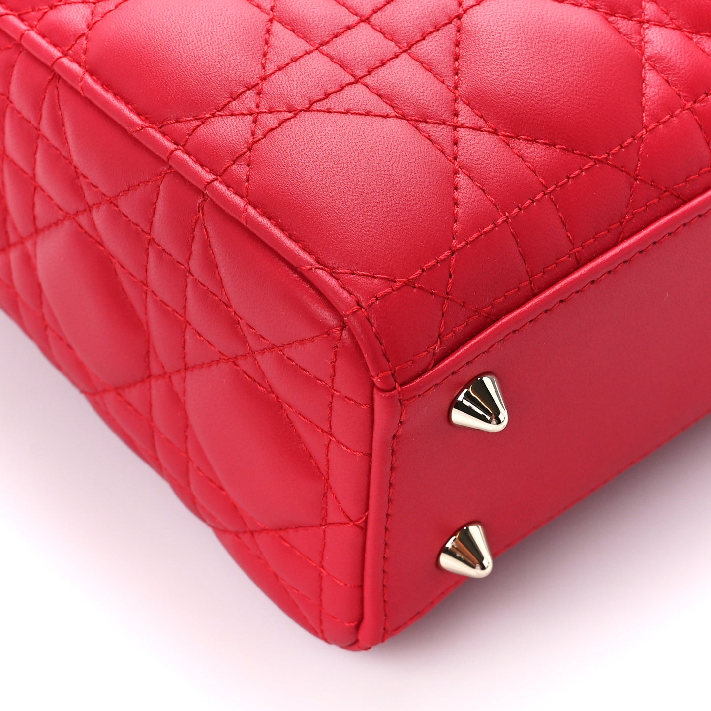 Lambskin Cannage Small My ABCDior Lady Dior Red