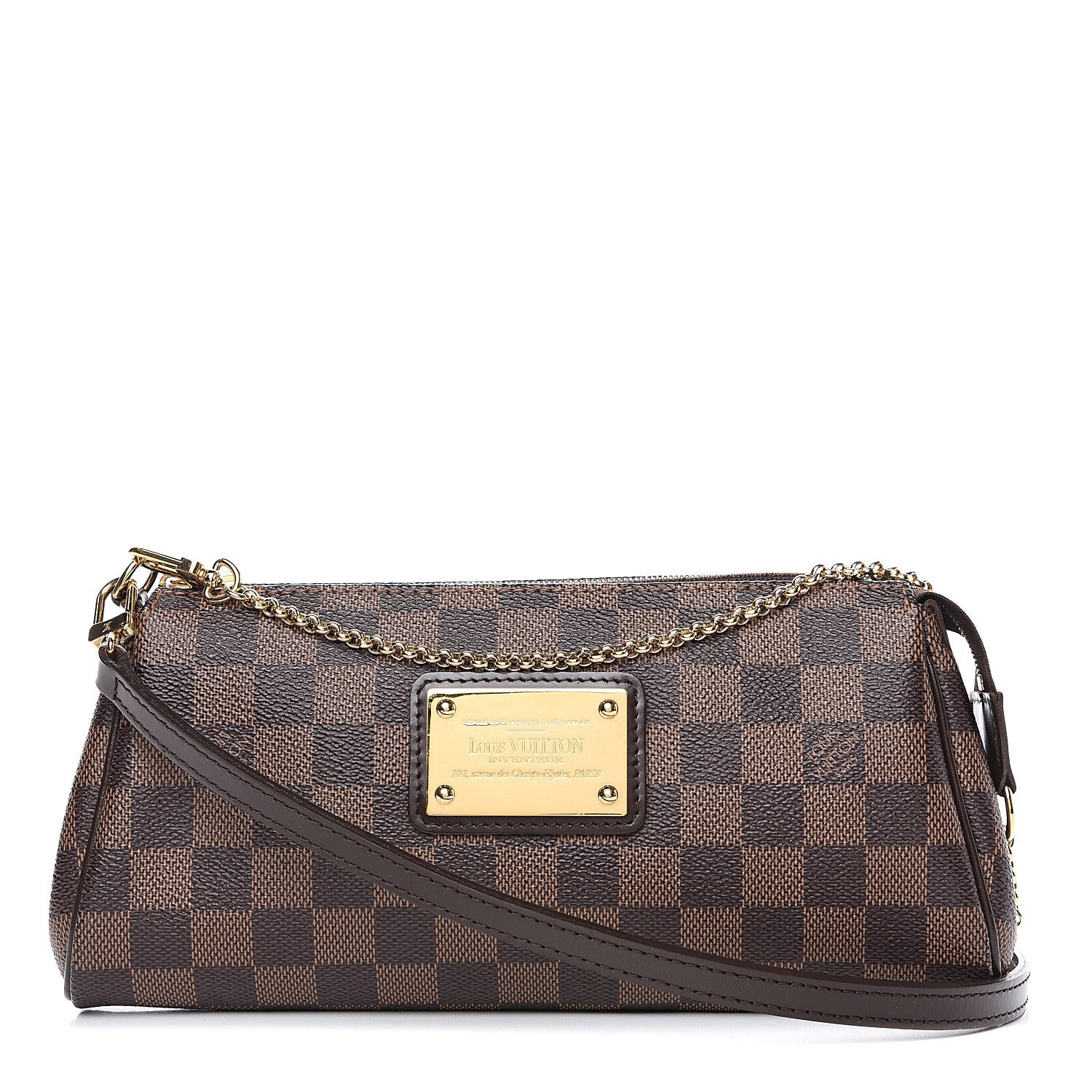Louis Vuitton Damier Ebene Eva Clutch 1 of 9