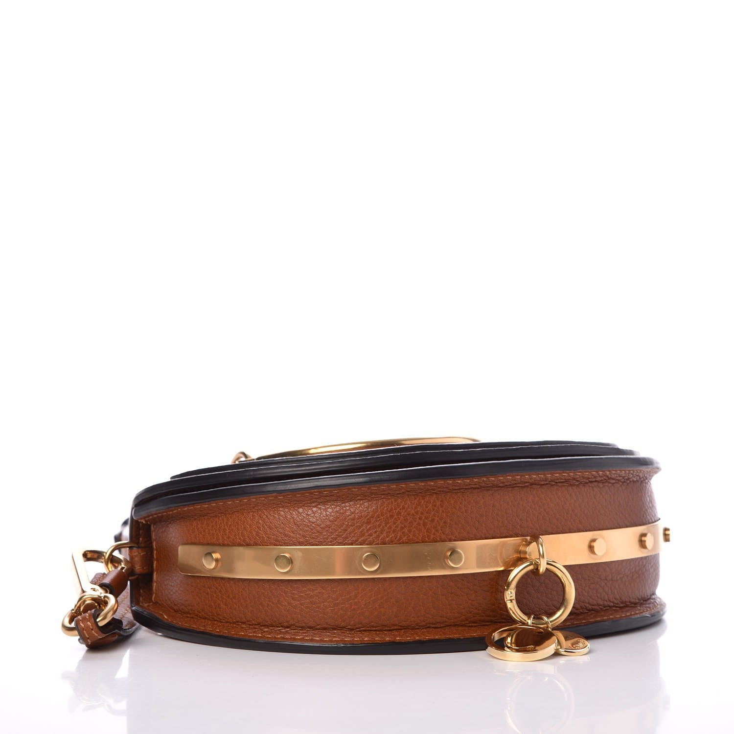 Chloe Calfskin Small Nile Bracelet Minaudiere Bag Caramel 4 of 8