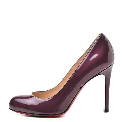 Christian Louboutin Patent Metal Simple 100 Pumps 36 Amethysts 1 of 9