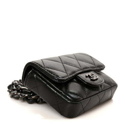 Chanel Lambskin Quilted Mini Chain Belt Bag So Black 4 of 11