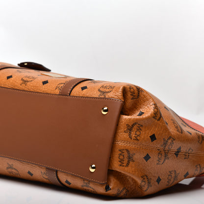 MCM Visetos Crocodile Embossed Tote Cognac 8 of 8