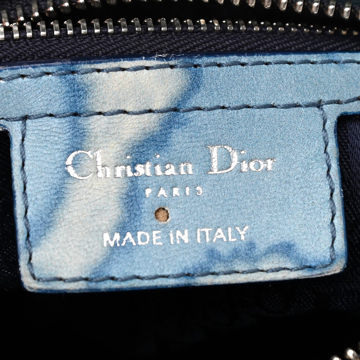 Christian Dior Tie Dye Lambskin Cannage Medium Lady Dior Blue 6 of 10