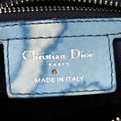 Christian Dior Tie Dye Lambskin Cannage Medium Lady Dior Blue 6 of 10