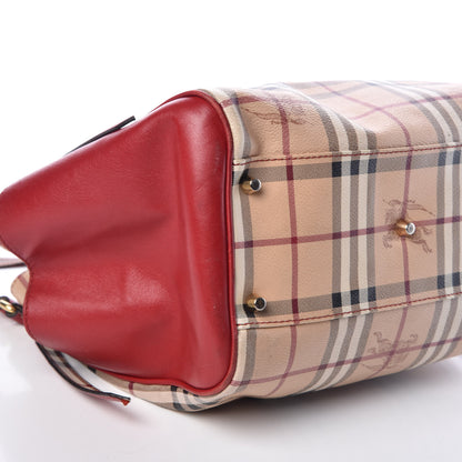Burberry Haymarket Check Small Canterbury Tote Military Red 5 of 23