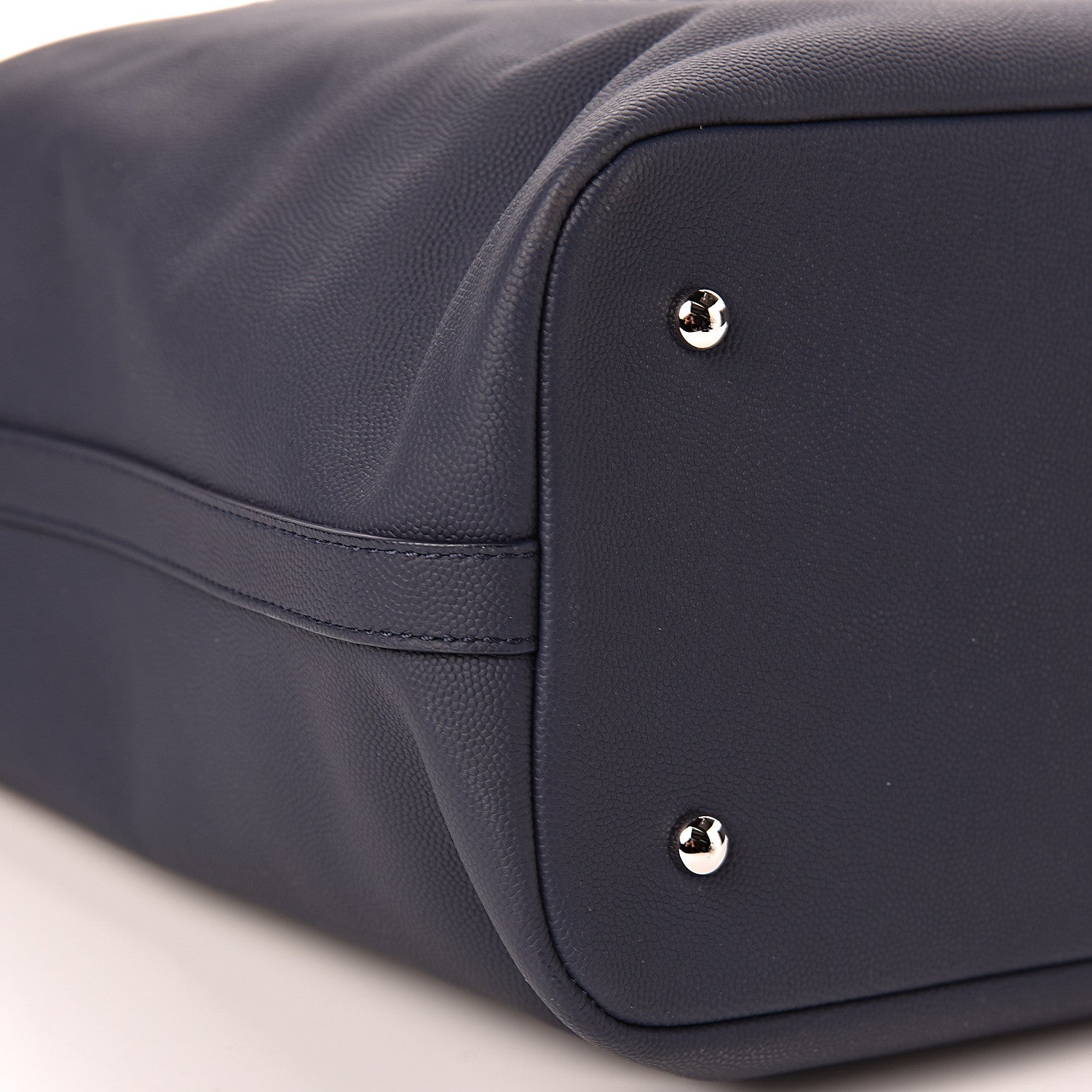 Chanel Grained Calfskin Large Coco Eyelets Shopping Tote Navy 9 of 11