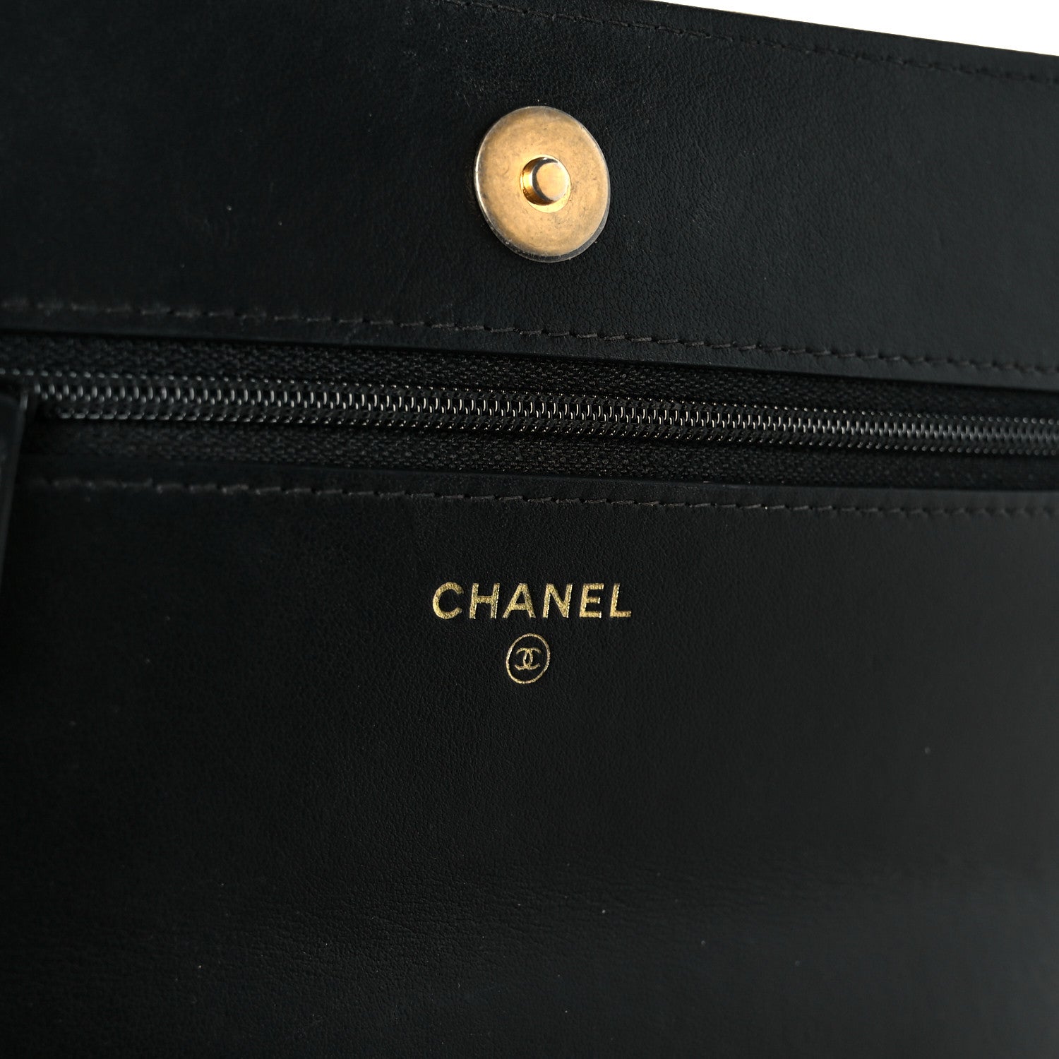 Chanel Goatskin Quilted Chanel 19 Wallet On Chain WOC Black 6 of 12