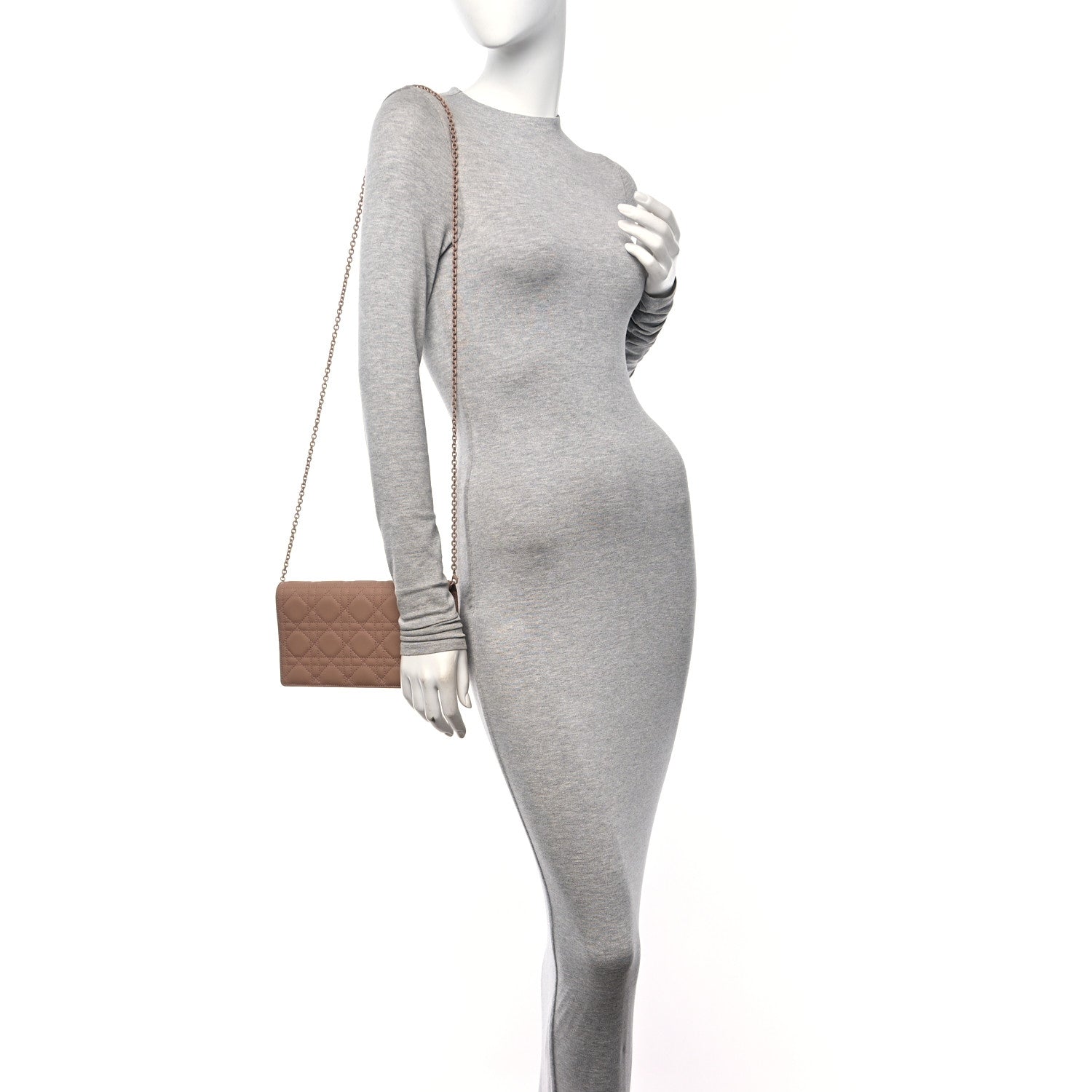 Christian Dior Ultra Matte Calfskin Cannage Lady Dior Clutch Fard 2 of 11