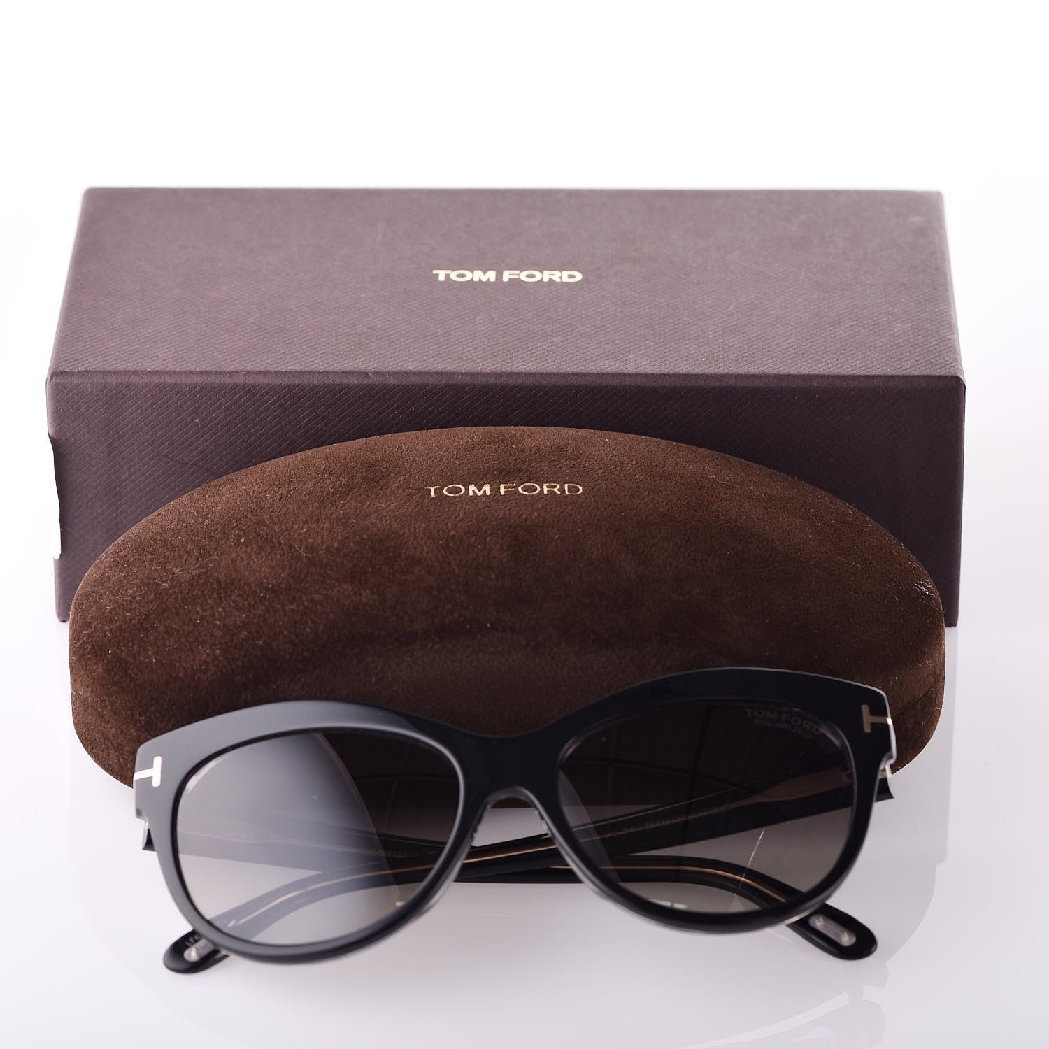 Tom Ford Polarized Lily Sunglasses TF430 Black 8 of 8