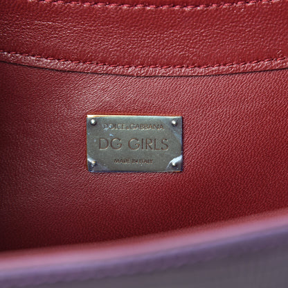 Dolce & Gabbana Velvet Lizard Calfskin Embossed DG Shoulder Bag Purple 5 of 7