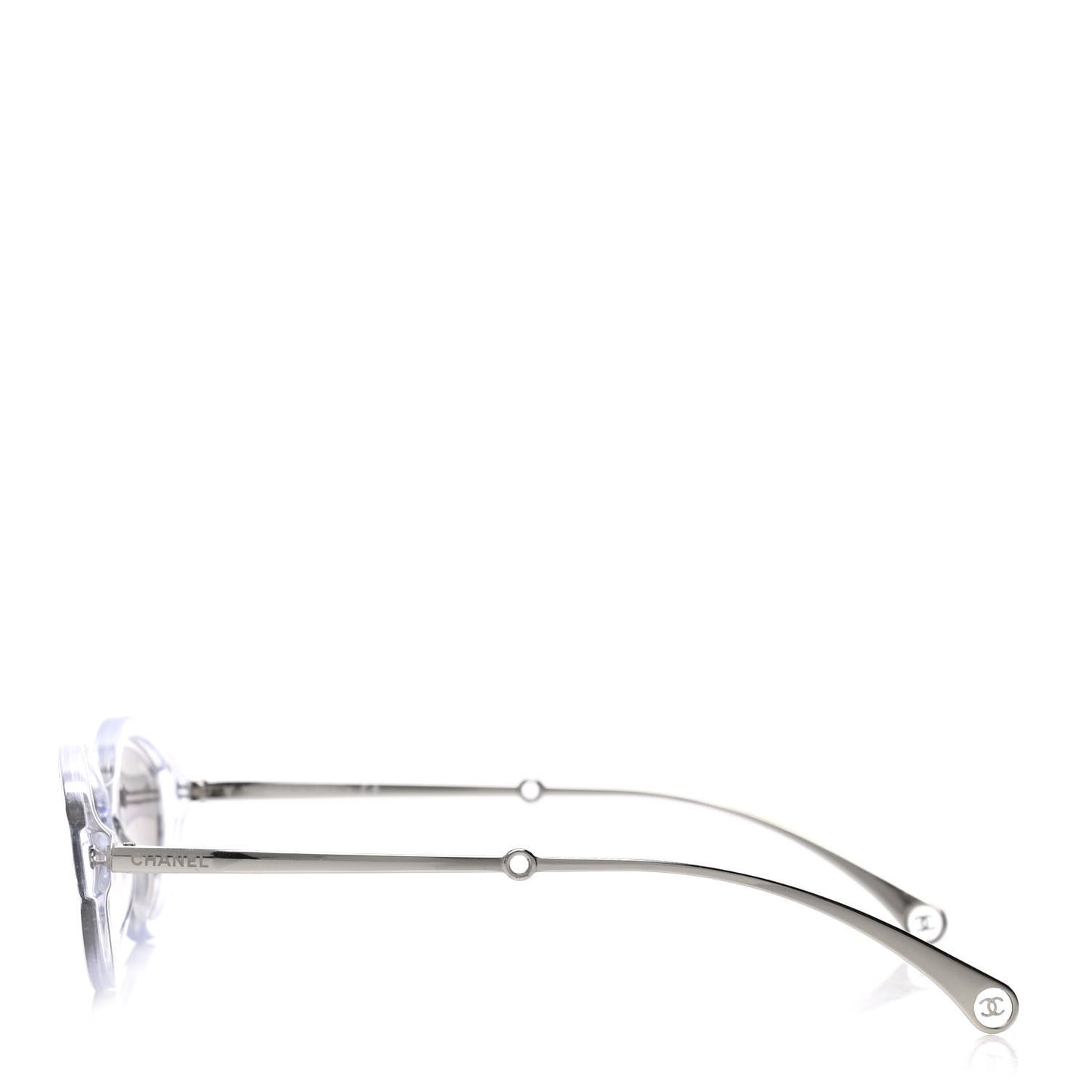 Oval Removable Pearl Chain Sunglasses 5424 Silver