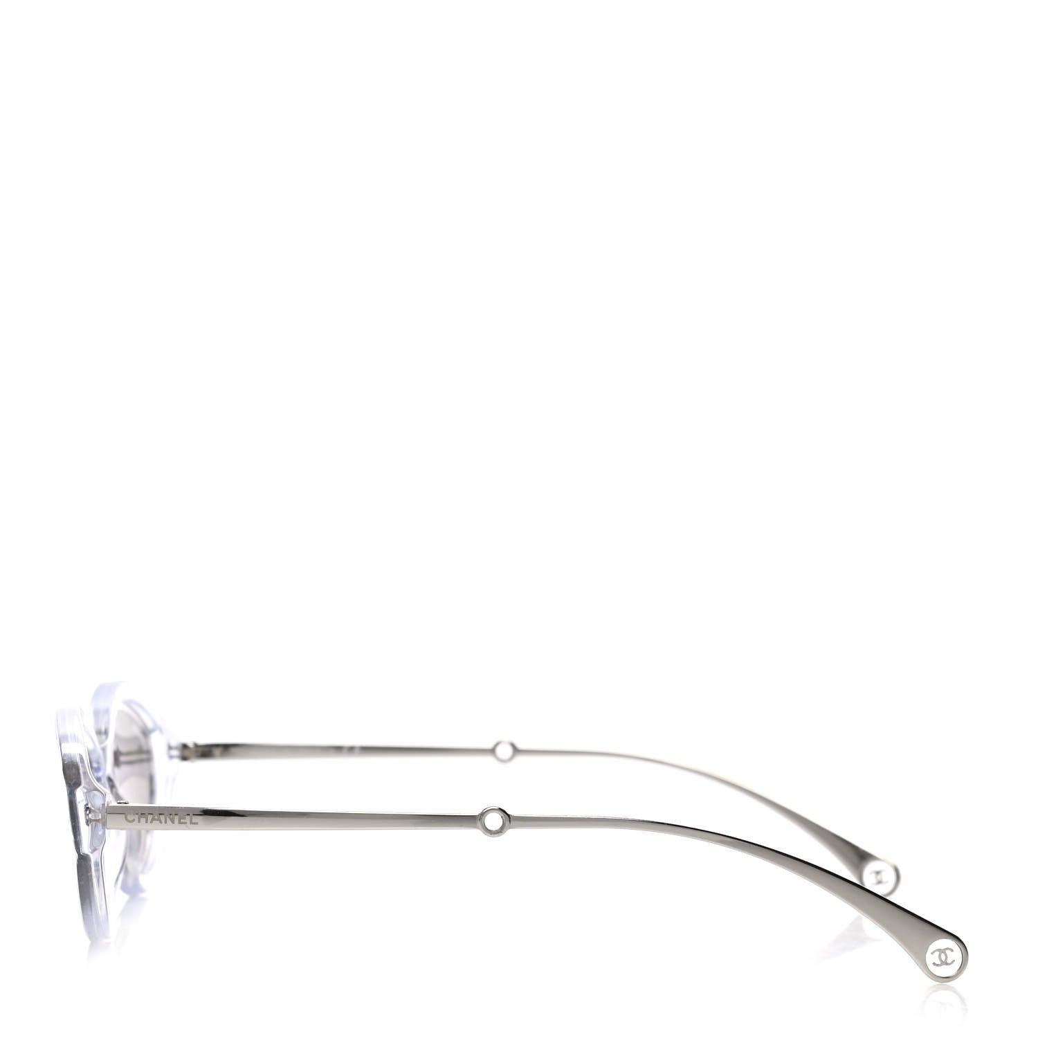Chanel Oval Removable Pearl Chain Sunglasses 5424 Silver 3 of 9