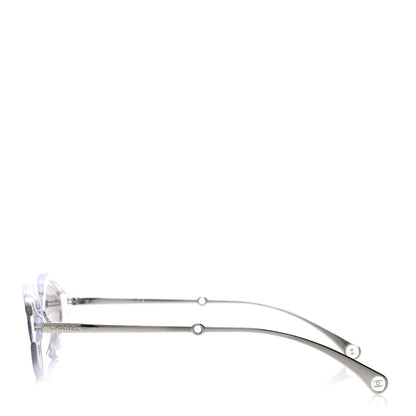 Chanel Oval Removable Pearl Chain Sunglasses 5424 Silver 3 of 9