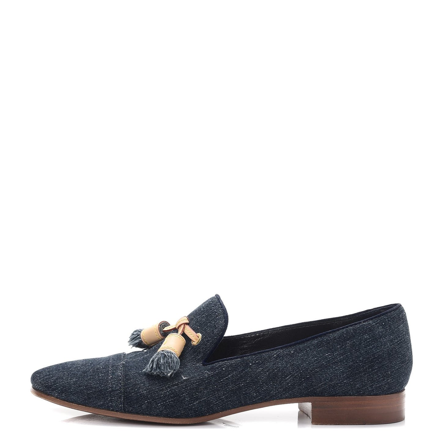 Denim Tassel Loafers 38.5 Navy